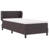  Boxspring Ágy Mattal Sötétbarna 100x200 cm Szövet