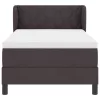  Boxspring Ágy Mattal Sötétbarna 100x200 cm Szövet