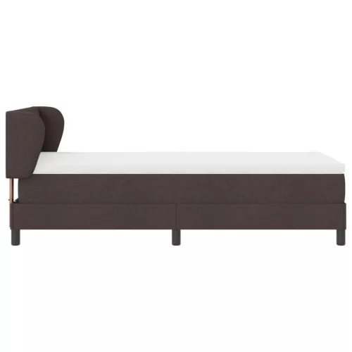  Boxspring Ágy Mattal Sötétbarna 100x200 cm Szövet