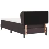  Boxspring Ágy Mattal Sötétbarna 100x200 cm Szövet