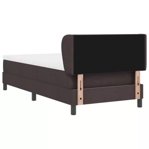  Boxspring Ágy Mattal Sötétbarna 100x200 cm Szövet