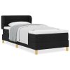  Boxspring Ágy Matraccal Fekete 90x200 cm Szövet