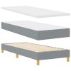  Boxspring Ágy Matraccal Világosszürke 80x200 cm Szövet