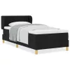  Boxspring Ágy Matrac Készlettel Fekete 90x190 cm Szövet