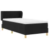  Boxspring Ágy Matrac Készlettel Fekete 90x190 cm Szövet