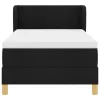  Boxspring Ágy Matrac Készlettel Fekete 90x190 cm Szövet