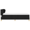  Boxspring Ágy Matrac Készlettel Fekete 90x190 cm Szövet