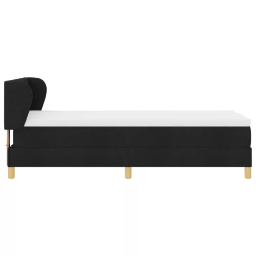  Boxspring Ágy Matrac Készlettel Fekete 90x190 cm Szövet