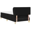  Boxspring Ágy Matrac Készlettel Fekete 90x190 cm Szövet