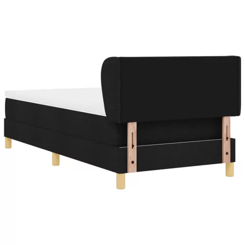  Boxspring Ágy Matrac Készlettel Fekete 90x190 cm Szövet