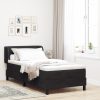  Boxspring Ágy Matracokkal Fekete 90x190 cm Bársonyos