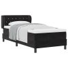  Boxspring Ágy Matracokkal Fekete 90x190 cm Bársonyos