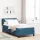  Boxspring Ágy Matraccal Sötét Kék 90x190 cm Bársony
