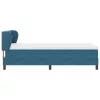 Boxspring Ágy Matraccal Sötét Kék 90x190 cm Bársony