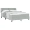  Boxspring ágy matraccal Világosszürke 140x190 cm Bársony