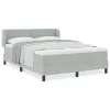  Boxspring ágy matraccal Világosszürke 140x190 cm Bársony