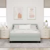  Boxspring ágy matraccal Világosszürke 140x190 cm Bársony