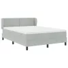  Boxspring ágy matraccal Világosszürke 140x190 cm Bársony