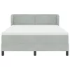  Boxspring ágy matraccal Világosszürke 140x190 cm Bársony