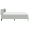  Boxspring ágy matraccal Világosszürke 140x190 cm Bársony