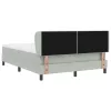  Boxspring ágy matraccal Világosszürke 140x190 cm Bársony