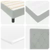  Boxspring ágy matraccal Világosszürke 140x190 cm Bársony
