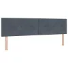  Boxrugós ágy matracmal Sötétszürke 180 x 200 cm Bársony