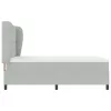  Boxspring Ágy Matraccal Világosszürke 160x200 cm Bársony