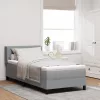  Boxspring Ágy Matrac Esetén - Világosszürke - 90 x 190 cm - Szövet