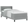  Boxspring Ágy Matrac Esetén - Világosszürke - 90 x 190 cm - Szövet