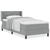  Boxspring Ágy Matrac Esetén - Világosszürke - 90 x 190 cm - Szövet
