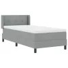 Boxspring Ágy Matrac Esetén - Világosszürke - 90 x 190 cm - Szövet