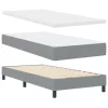  Boxspring Ágy és Matrac Világosszürkében, 100 x 200 cm, Szövet