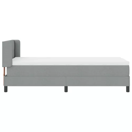  Boxspring Ágy és Matrac Világosszürkében, 100 x 200 cm, Szövet