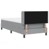 Boxspring Ágy és Matrac Világosszürkében, 100 x 200 cm, Szövet