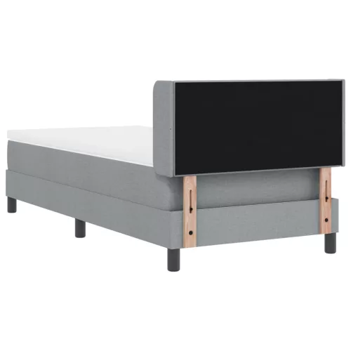  Boxspring Ágy és Matrac Világosszürkében, 100 x 200 cm, Szövet