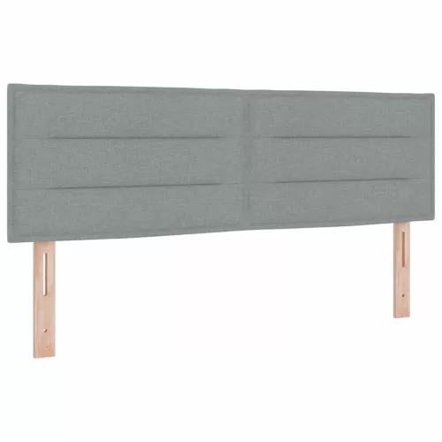  Boxrugós ágy matracmal Világosszürke 200 x 140 cm Poliészter