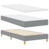  Boxspring Ágy Matraccal, Világosszürke, 90 x 200 cm