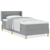  Boxspring Ágy Matraccal, Világosszürke, 90 x 200 cm