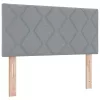  Boxspring Ágy Matraccal, Világosszürke, 90 x 200 cm