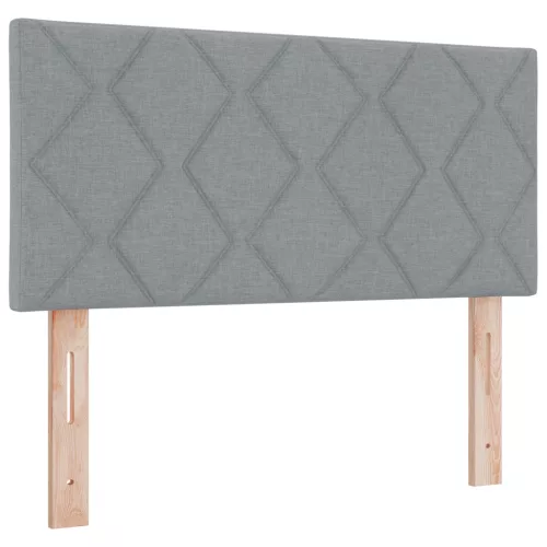  Boxspring Ágy Matraccal, Világosszürke, 90 x 200 cm