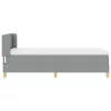  Boxspring Ágy Matraccal, Világosszürke, 90 x 200 cm