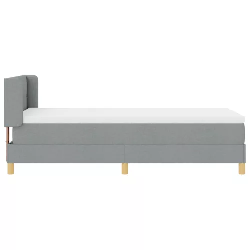  Boxspring Ágy Matraccal, Világosszürke, 90 x 200 cm