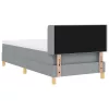  Boxspring Ágy Matraccal, Világosszürke, 90 x 200 cm