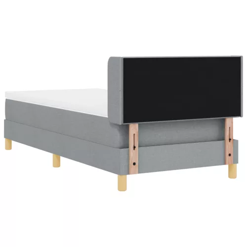  Boxspring Ágy Matraccal, Világosszürke, 90 x 200 cm