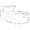  Boxspring Ágy Matraccal, Világosszürke, 90 x 200 cm