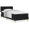  Boxspring Ágy Matraccal, fekete színben, 90 x 190 cm, szövet