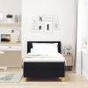  Boxspring Ágy Matraccal, fekete színben, 90 x 190 cm, szövet