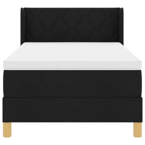  Boxspring Ágy Matraccal, fekete színben, 90 x 190 cm, szövet