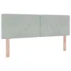  Boxspring ágy matraccal Világosszürke 140x190 cm Bársony